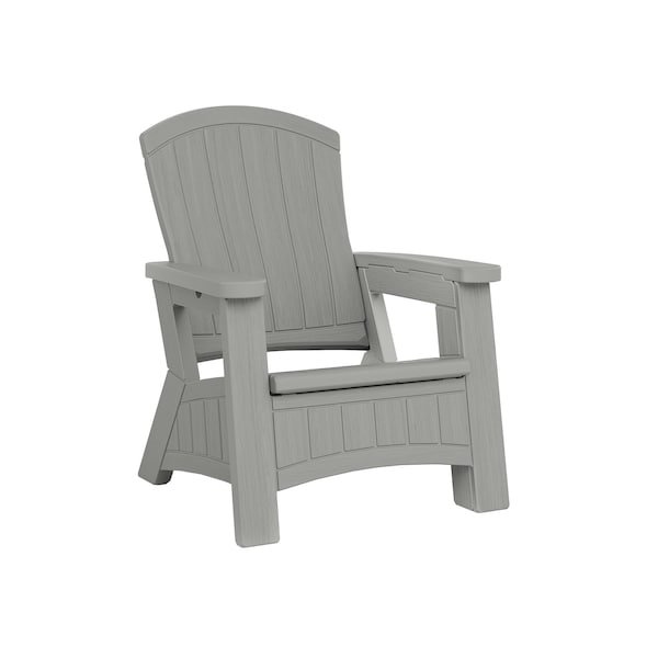 Elements Dove Gray Adirondack Chair with Storage